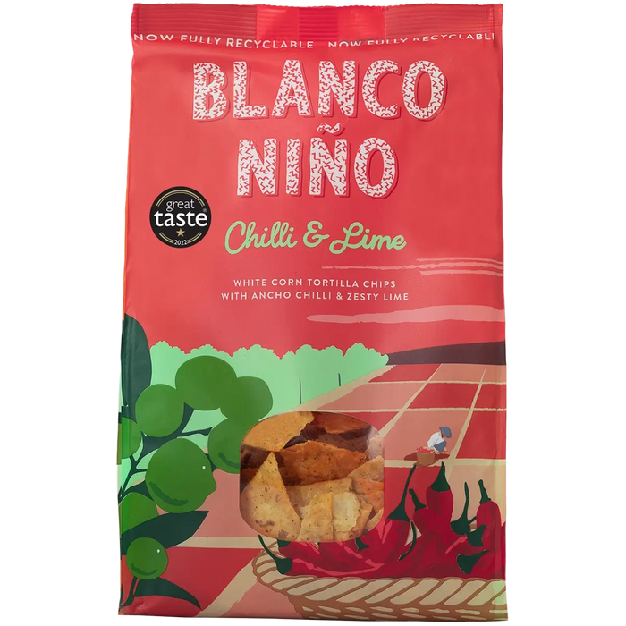 Blanco Niño - Authentic Tortilla Chips Chilli & Lime 8 x 170g