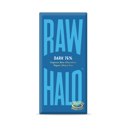 Case of 10 x 70g Organic Dark & Salted Caramel Raw Chocolate from Raw Halo.